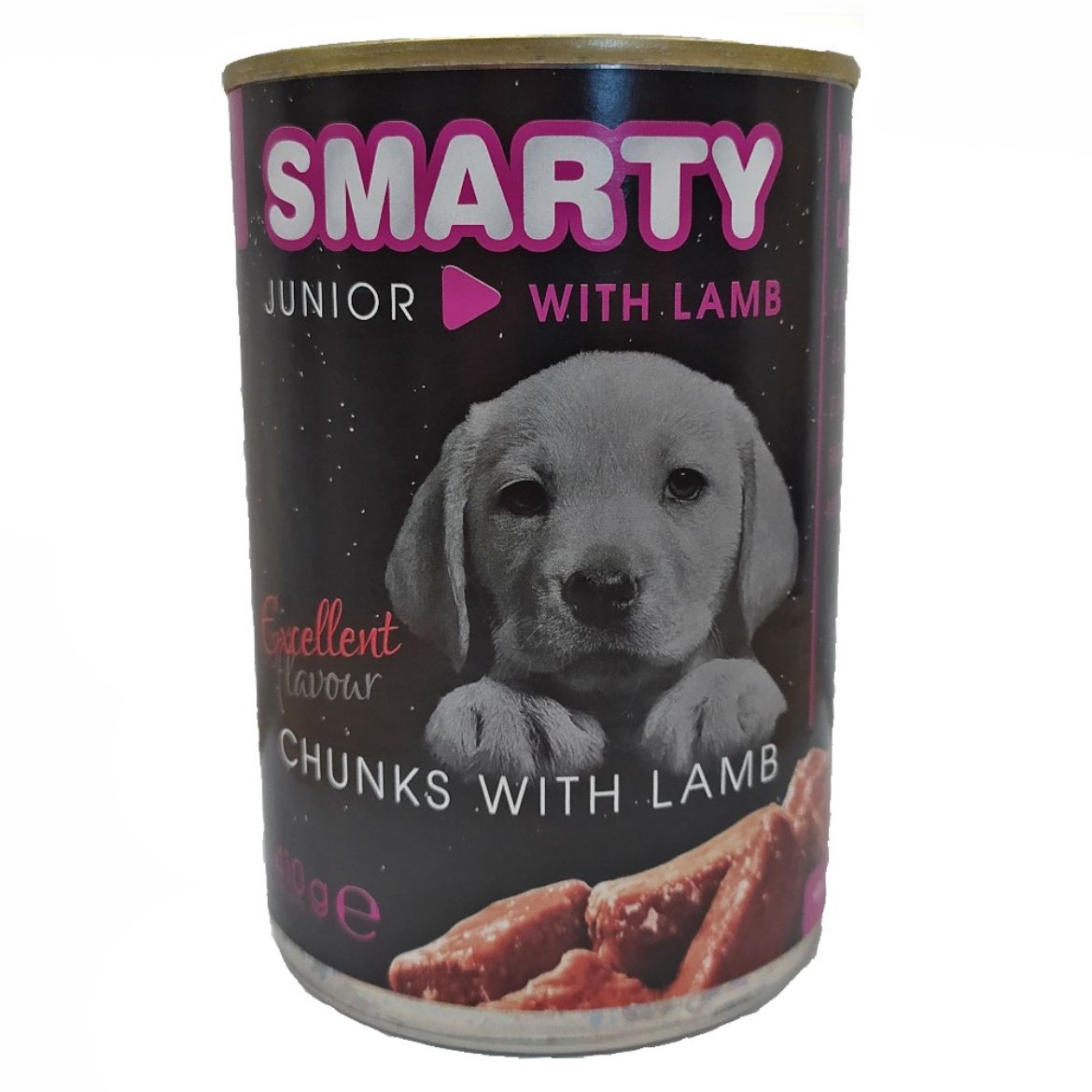 Obrázek z SMARTY Dog Junior Jehněčí chunks, konzerva 410 g 