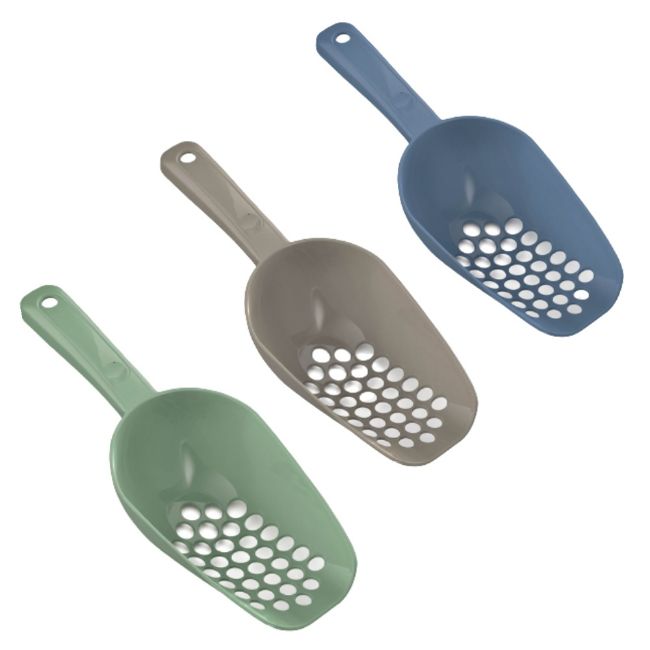 lopatka pro kočičí wc, DRILLY SMALL, obsah 250 ml, lopatka na exkrementy, snadné číštění kočičích toalet, rozměr 24 x 8,5 x 5,5 cm