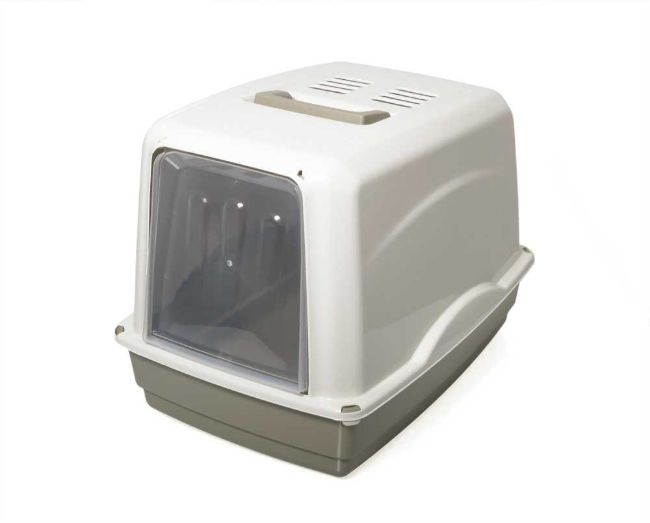 Toaleta pro kočku, záchod pro kočky, WC, plast, uzavřená,velikost 54 x 39 x 39 cm