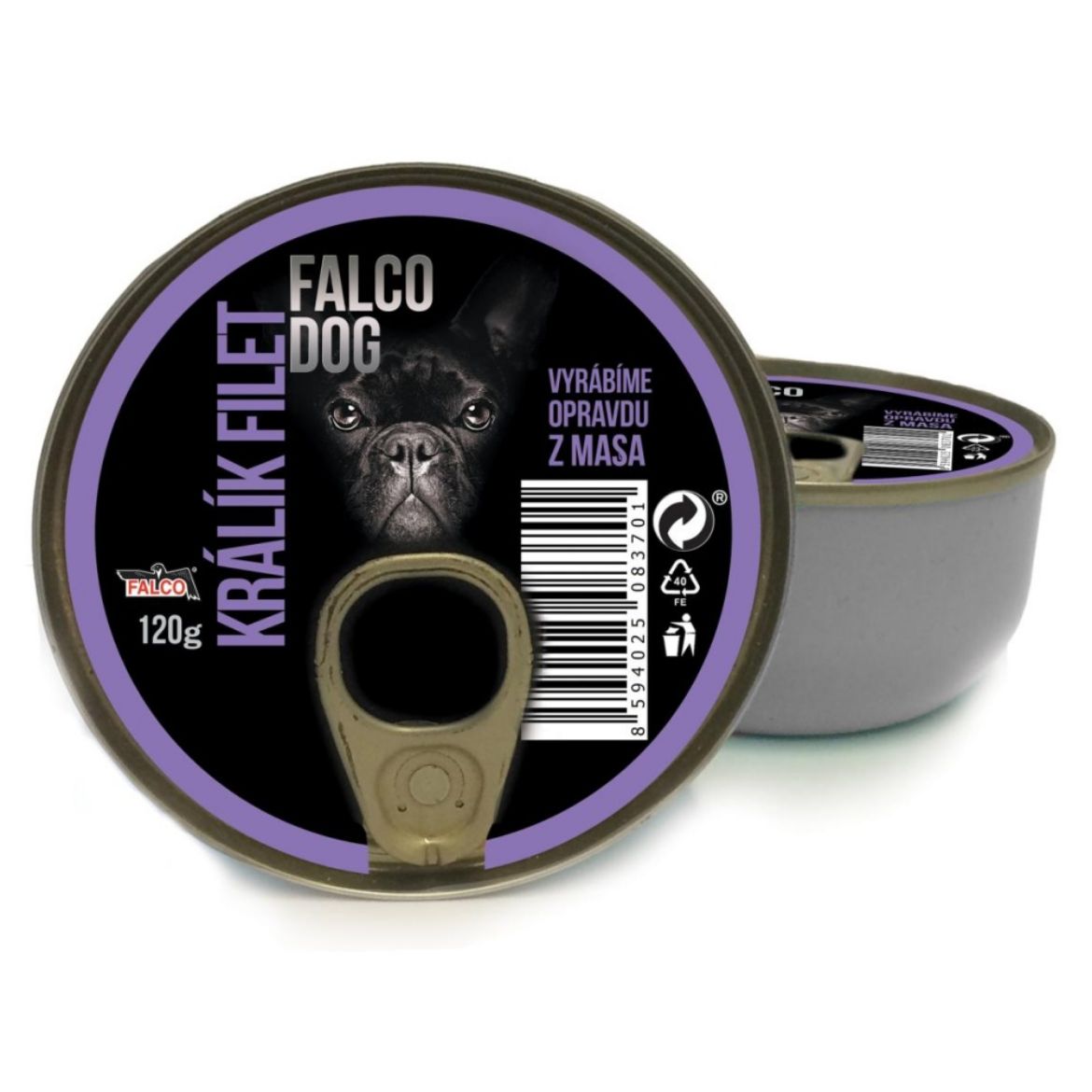 Obrázek z FALCO DOG králík filet, konzerva 120 g 