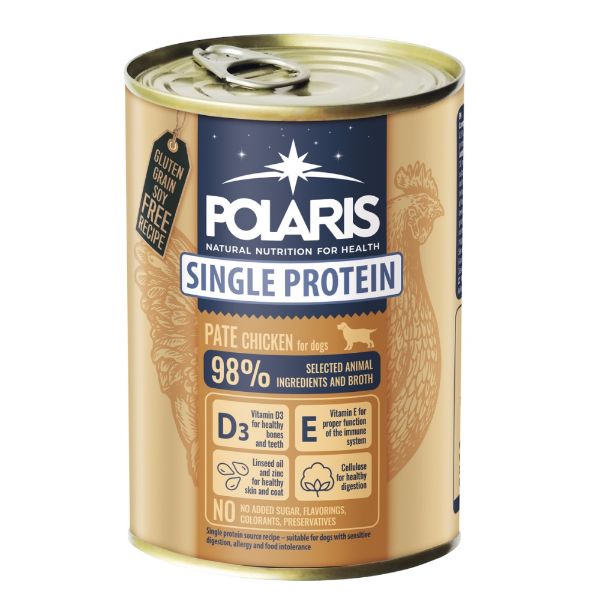 Obrázek Polaris Single Protein Paté Pes Kuřecí, konzerva 400 g