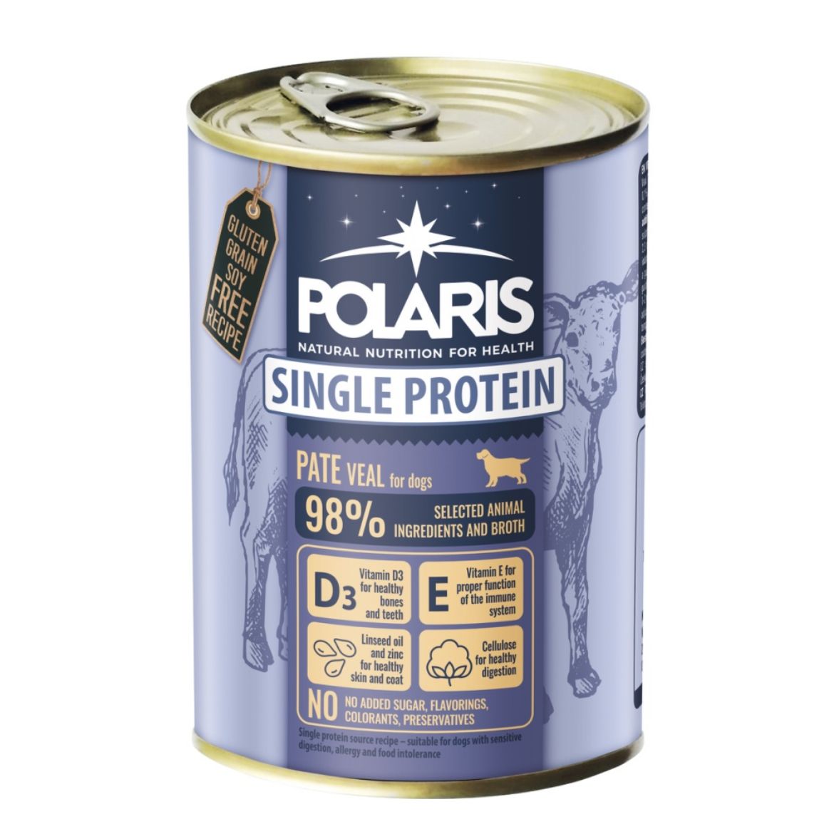 Obrázek z Polaris Single Protein Paté Pes Telecí, konzerva 400 g 