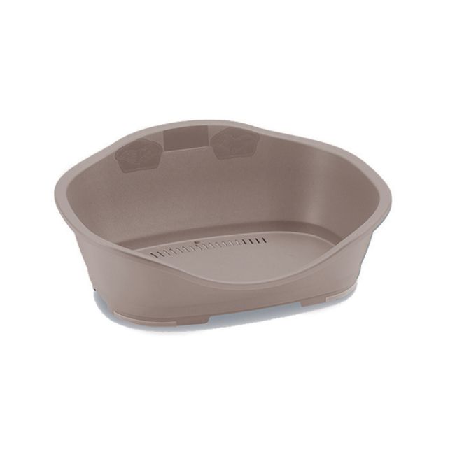 Plastový pelíšek 6 světle hnědá, s průduchy,s odvětráním, pelech pro psa, ovál, plast, 