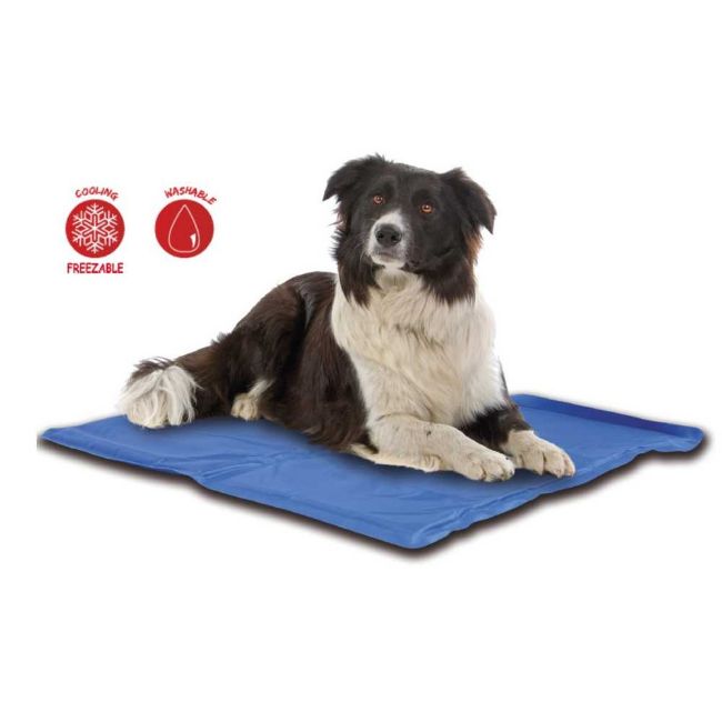 chladící podložka pro velká plemena XL 70x100cm, bez nutnosti ochlazovat samotnou podložku, chladí sama, ideální do letních horkých dnů, ochlazení zvířete, aktivuje se zátěží