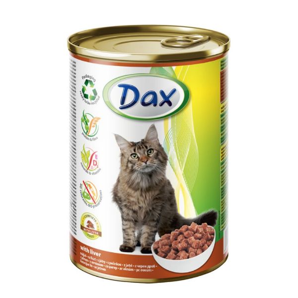 Obrázek Dax Cat kousky játra, konzerva 415 g
