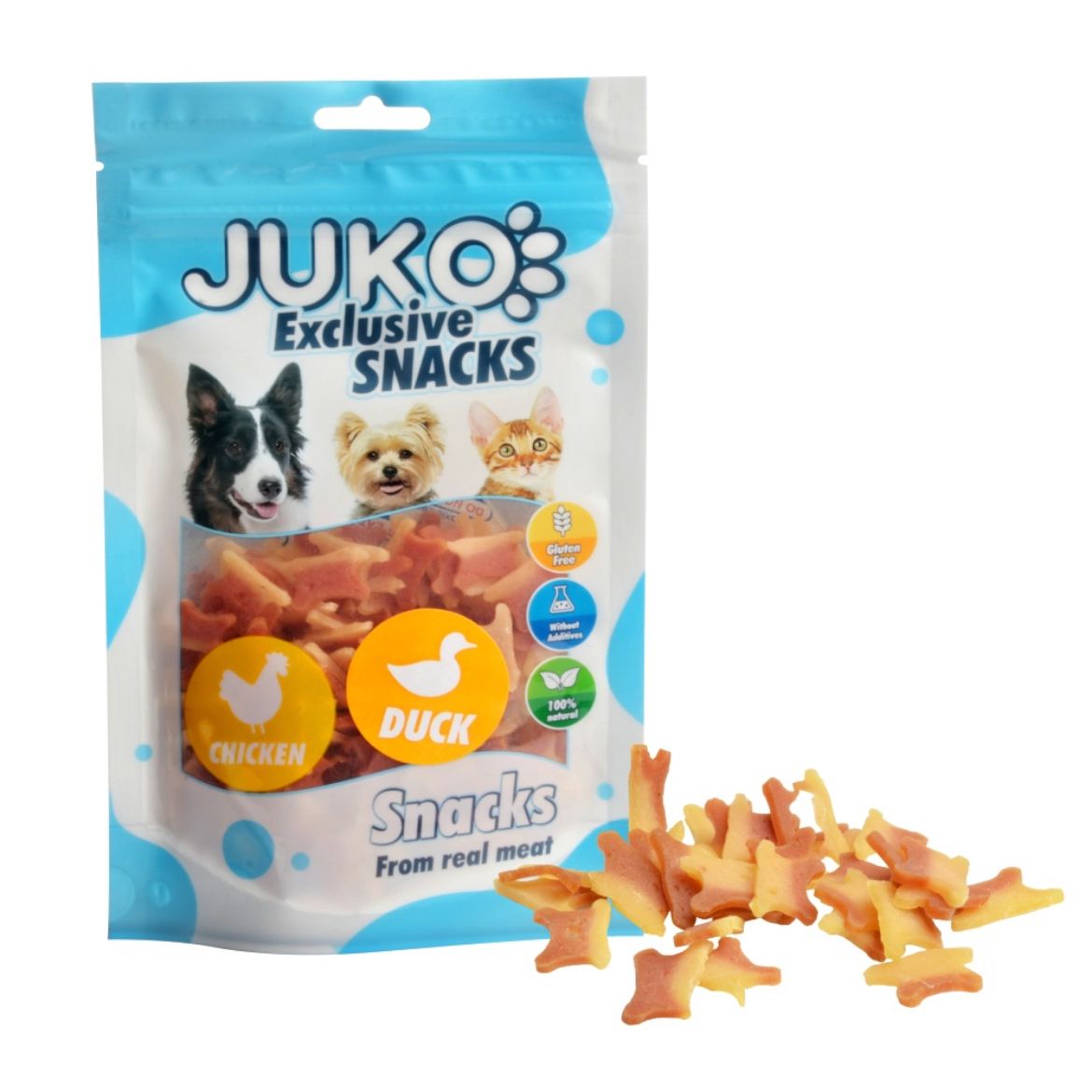 Obrázek z Chicken & Duck Chips JUKO Snacks 70 g 