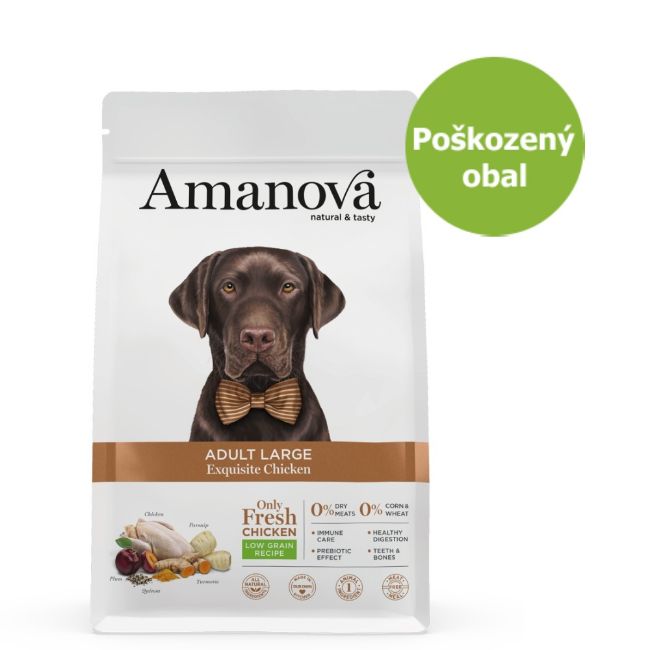 superprémiové krmivo pro dospělé psy velkých plemen, Amanova dog medium adult, s kuřecím a  quinoou, chicken and quinoa, hypoalergenní, bezlepkové, 100 % přírodní