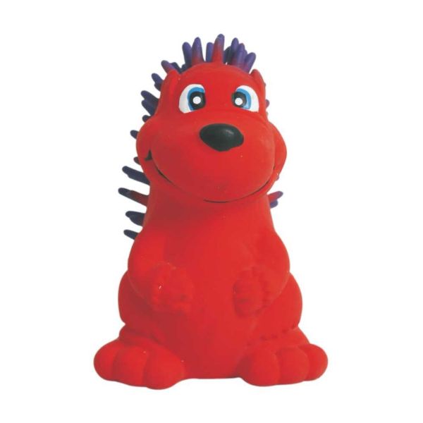 Obrázek Latexová hračka s pískadlem - červený ježek 7,5 cm