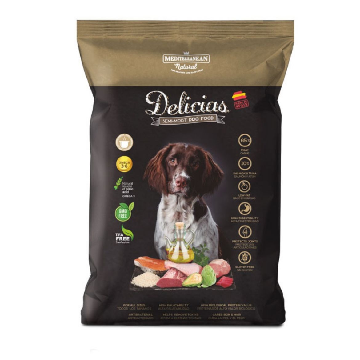 Obrázek z Delicias Dog Adult Soft poloměkké krmivo 1,5 kg 