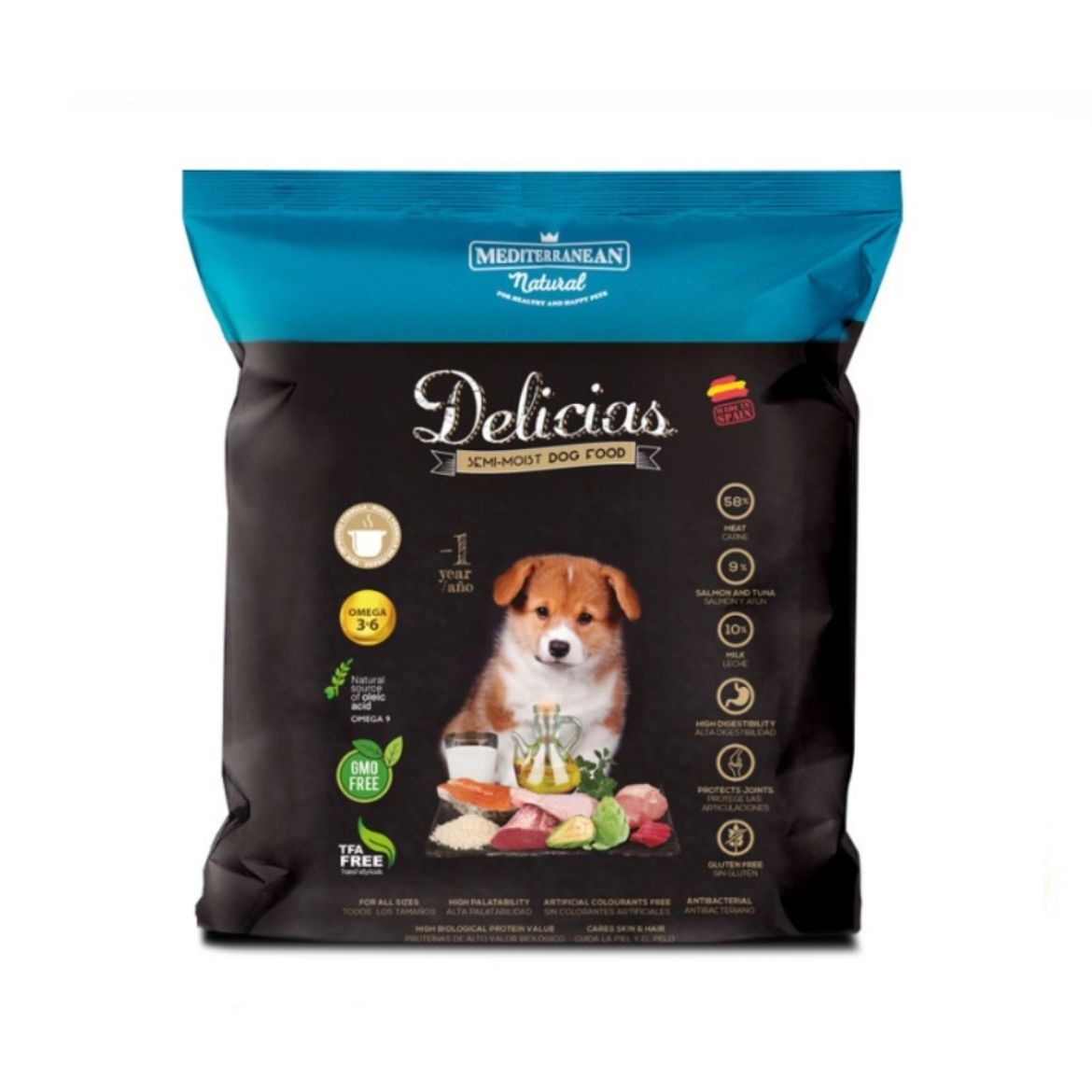 Obrázek z Delicias Dog Puppy Soft poloměkké krmivo 800 g 