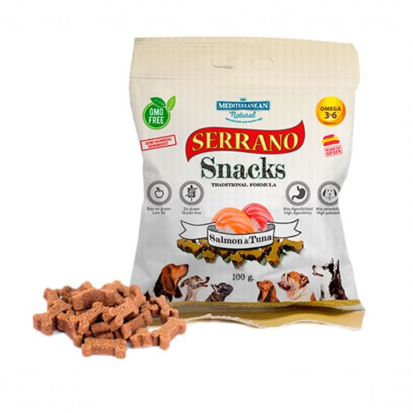 Obrázek Serrano Snack Dog Salmon & Tuna 100 g