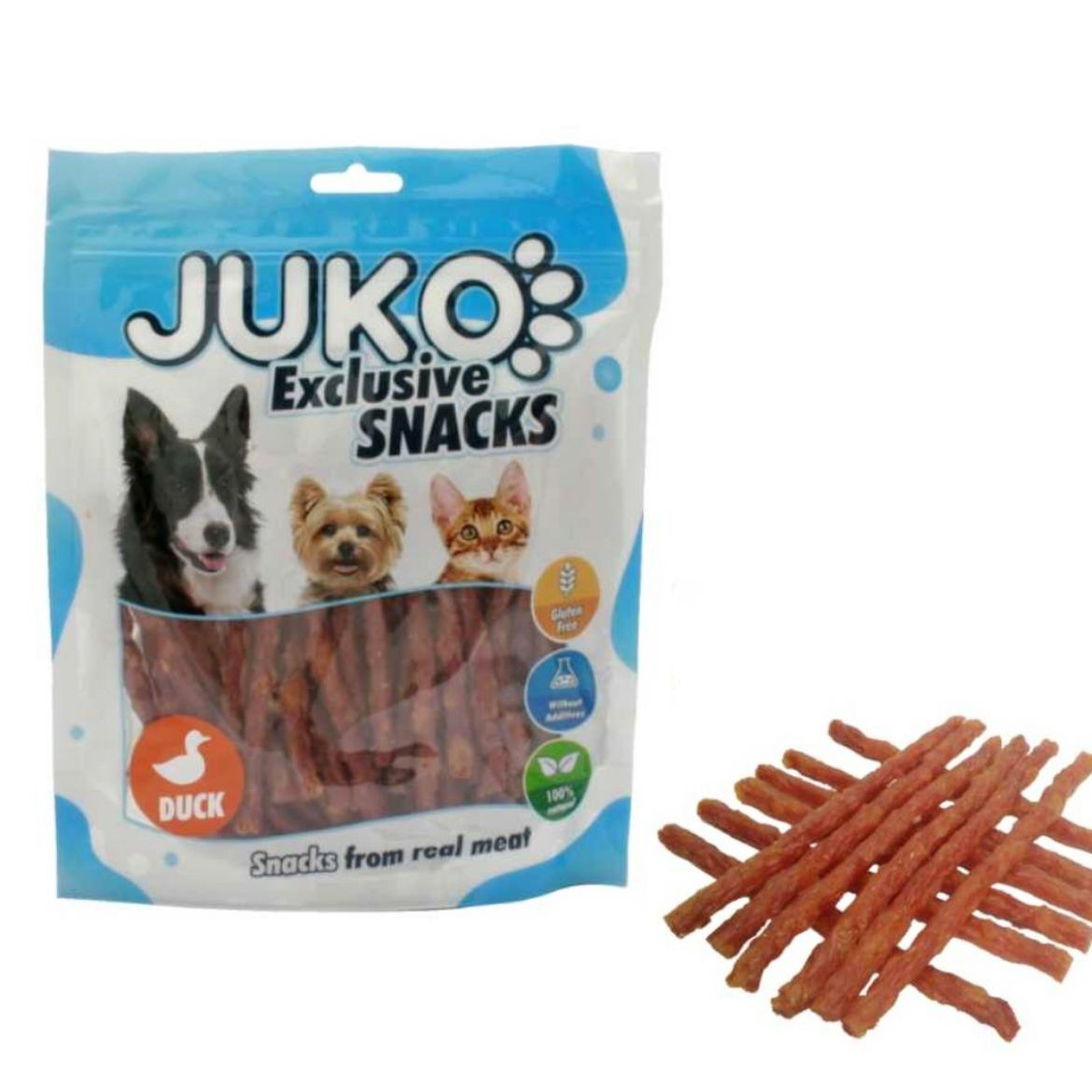 Obrázek z Duck & Sweet Potato Stick JUKO Snacks 250 g 