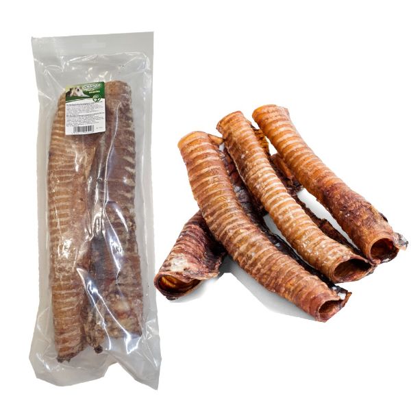 Hovězí hrtan sušený JUKO Snacks, 100 % přírodní sušený pamlsek 30 cm