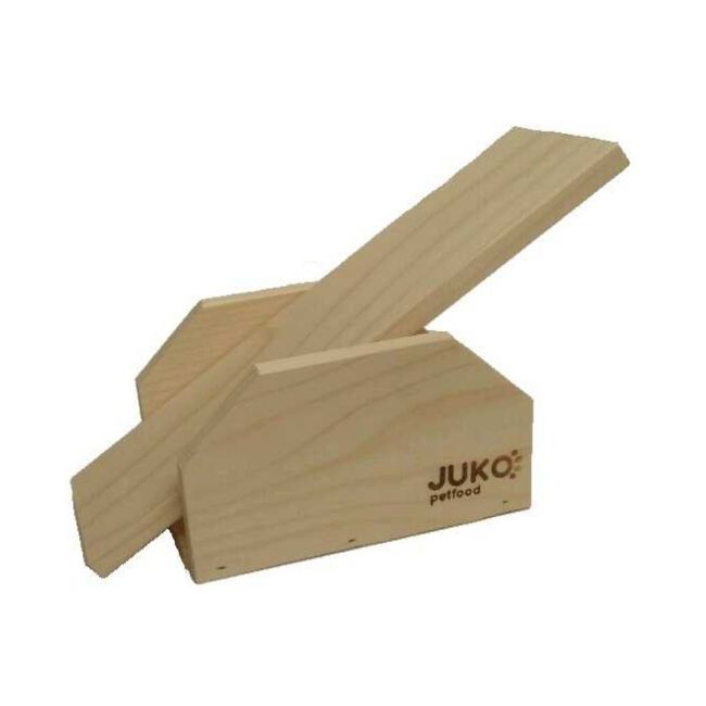 Stojící dřevěná houpačka určená pro myšku. 