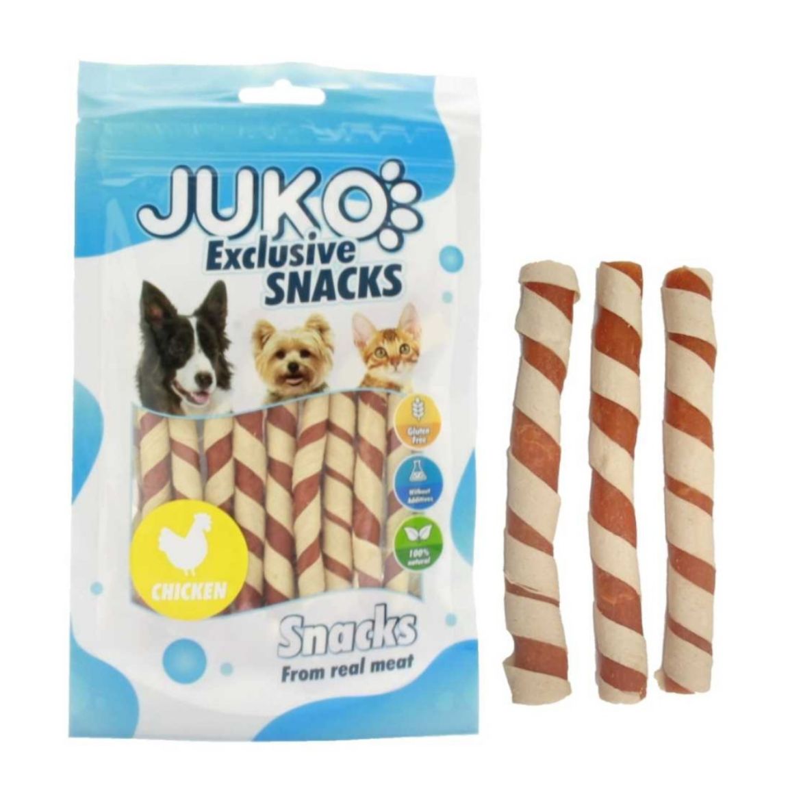 Obrázek z Chicken jerky strip JUKO Snacks 70 g 