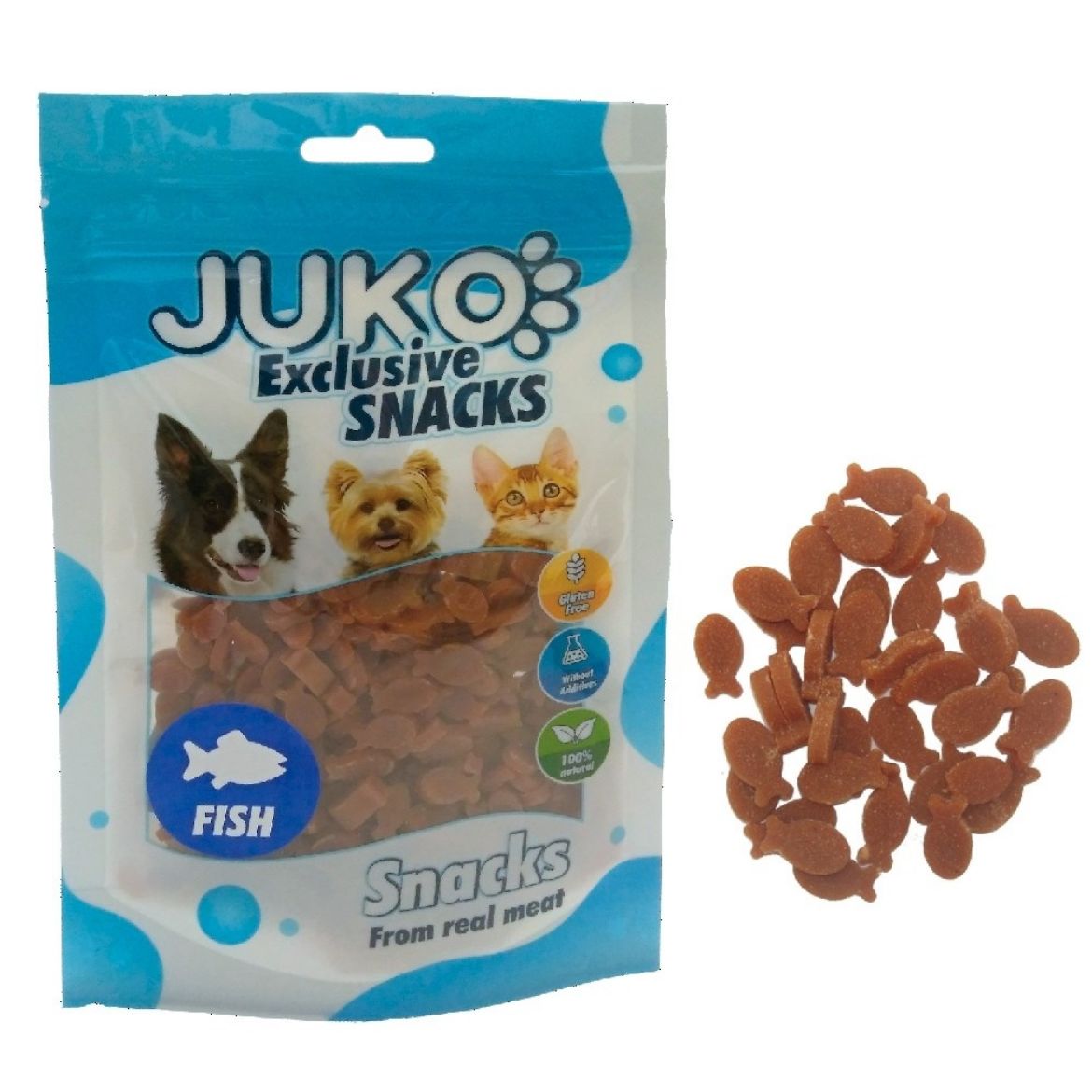 Obrázek z Tuna in Fish Shape JUKO Snacks 70 g 