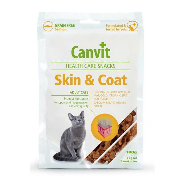 Obrázek Canvit SNACKS Cat Skin & Coat 100 g 