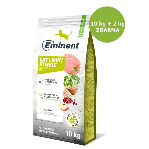 Obrázek Eminent Cat Light & Sterile 10 kg + 2 kg ZDARMA