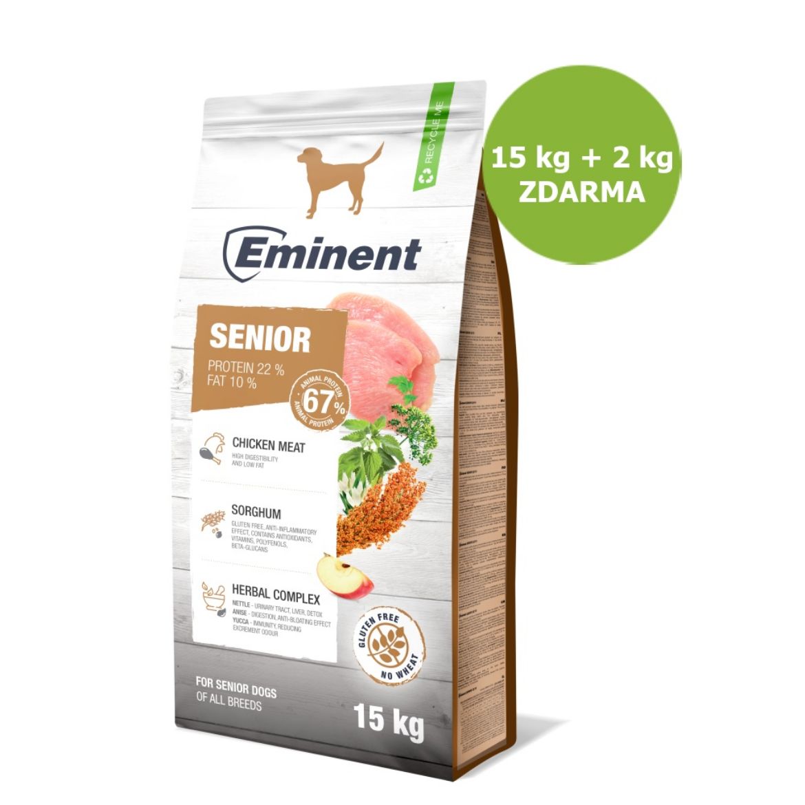 Obrázek z Eminent Dog Senior 15 kg + 2 kg ZDARMA 