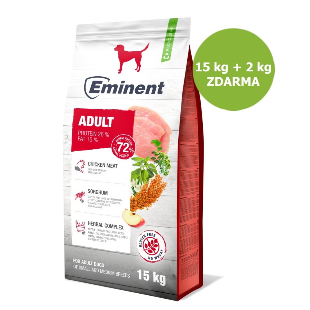 Obrázek z Eminent Dog Adult 15 kg + 2 kg ZDARMA 