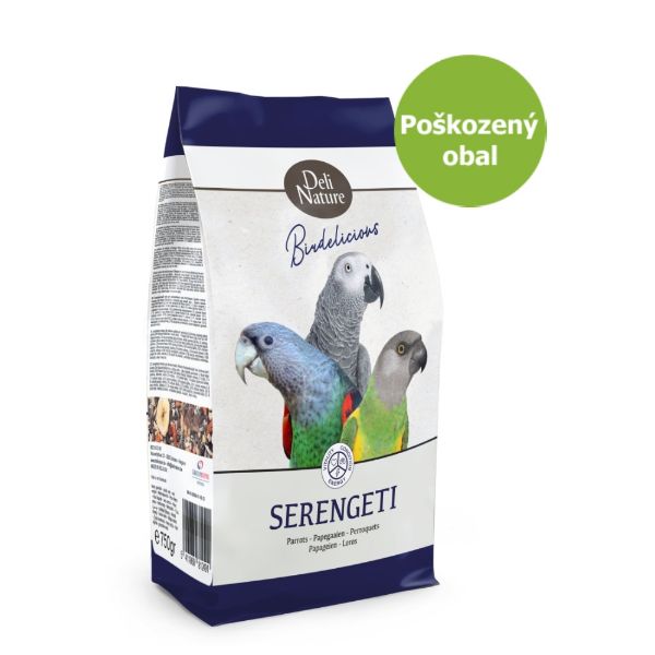 Deli Nature birdelicious papoušek serengeti, kompletní krmivo, africký papoušek