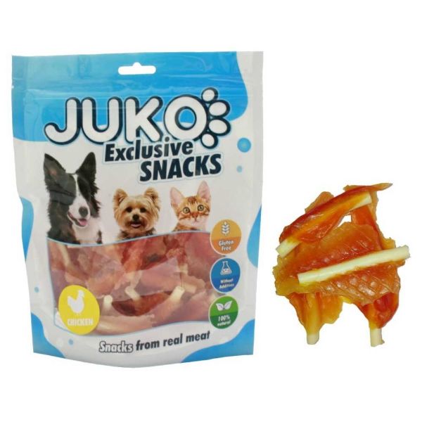 Obrázek Mini Chicken Soft Jerky with Calcium Bone JUKO Snacks 250 g
