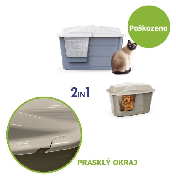 Obrázek WC / Domeček plastový VILLA 2 v 1 - Prasklý okraj - SLEVA 