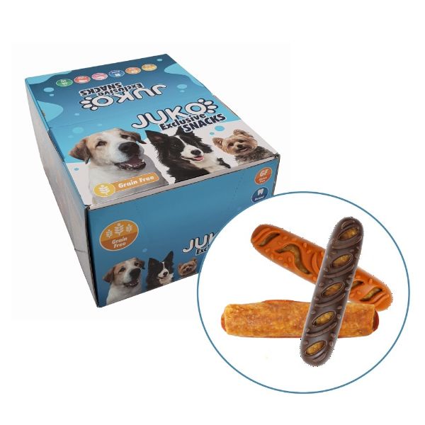Obrázek Bageta plněná masem JUKO Snacks 1,4 kg (cca 32 ks) Expirace 11/25