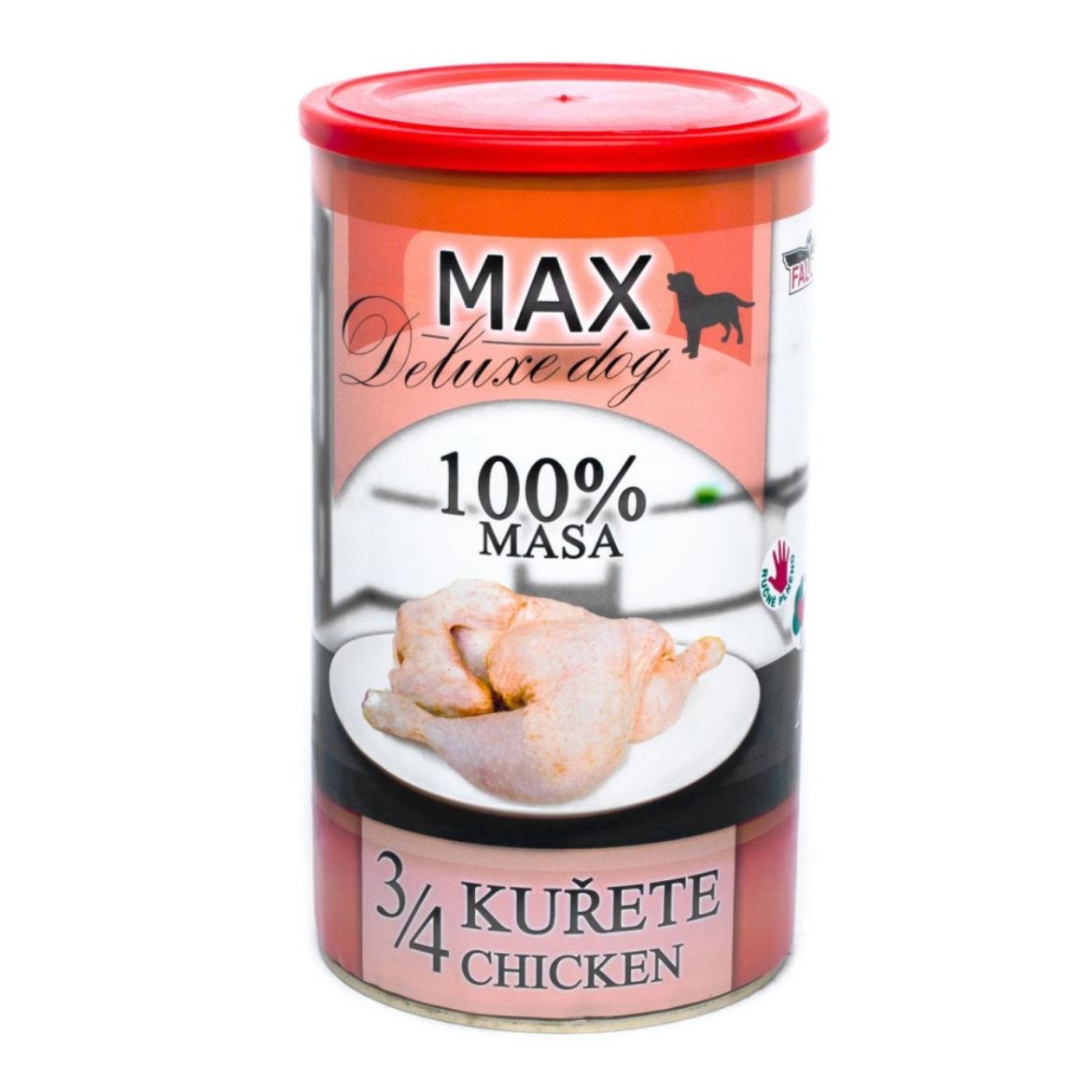 Obrázek z MAX Deluxe Dog 3/4 kuřete, konzerva 1200 g 