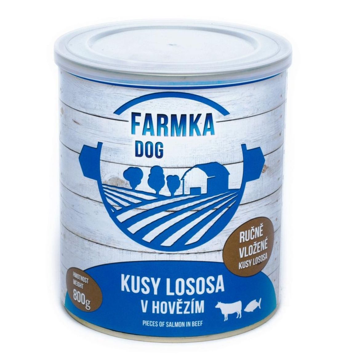 Obrázek z FARMKA Dog s lososem, konzerva 800 g 