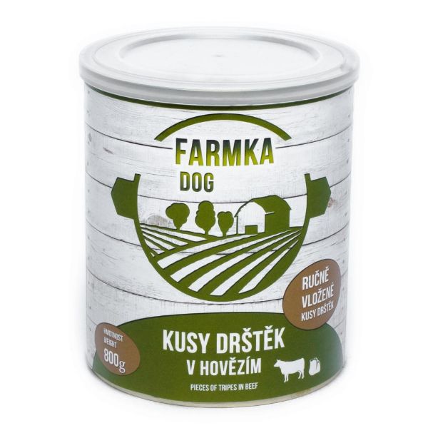 Obrázek FARMKA Dog s dršťkami, konzerva 800 g