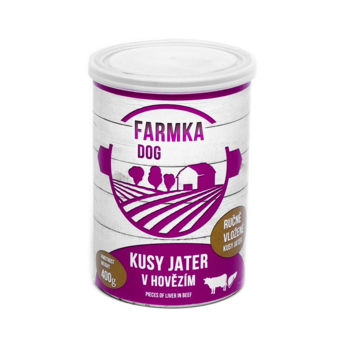 Obrázek z FARMKA Dog s játry, konzerva 400 g 