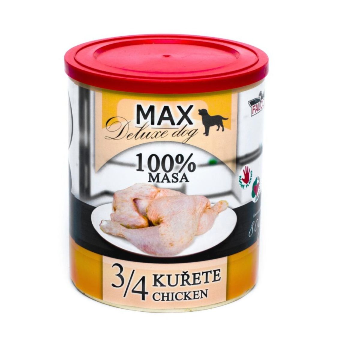 Obrázek z MAX Deluxe Dog 3/4 kuřete, konzerva 800 g 