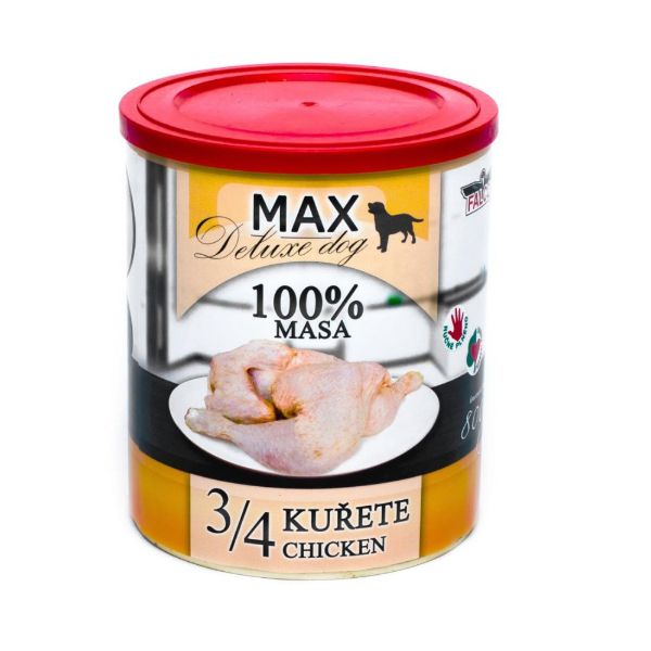 Obrázek MAX Deluxe Dog 3/4 kuřete, konzerva 800 g