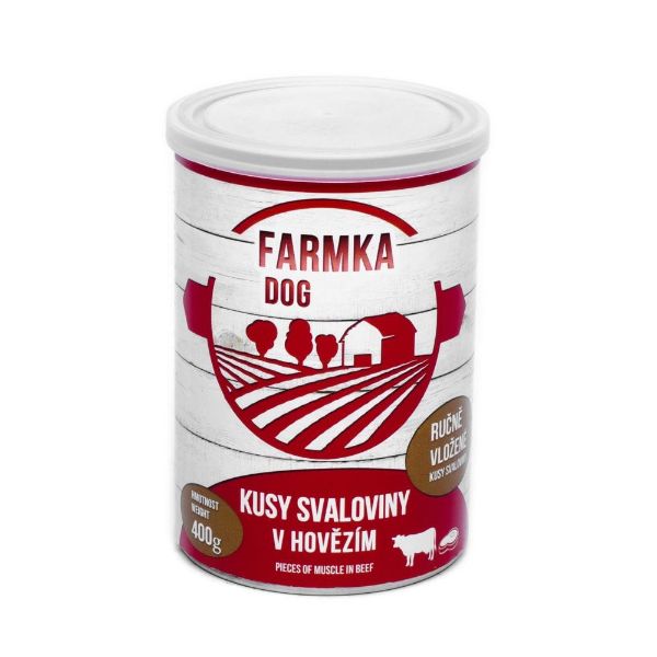 Obrázek FARMKA Dog se svalovinou, konzerva 400 g