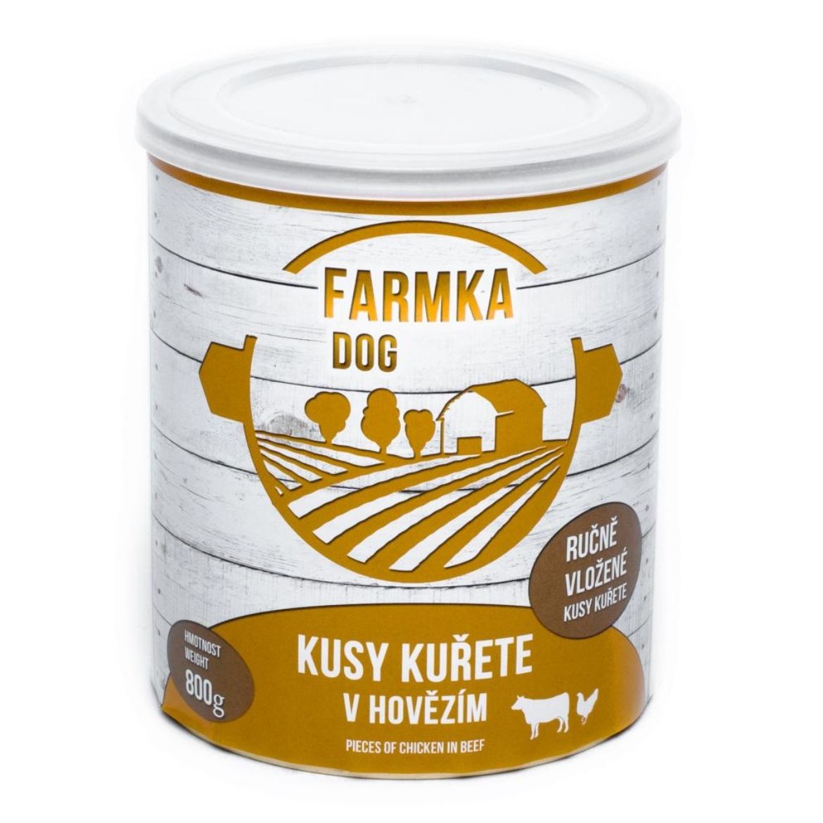 Obrázek z FARMKA Dog s kuřetem, konzerva 800 g 