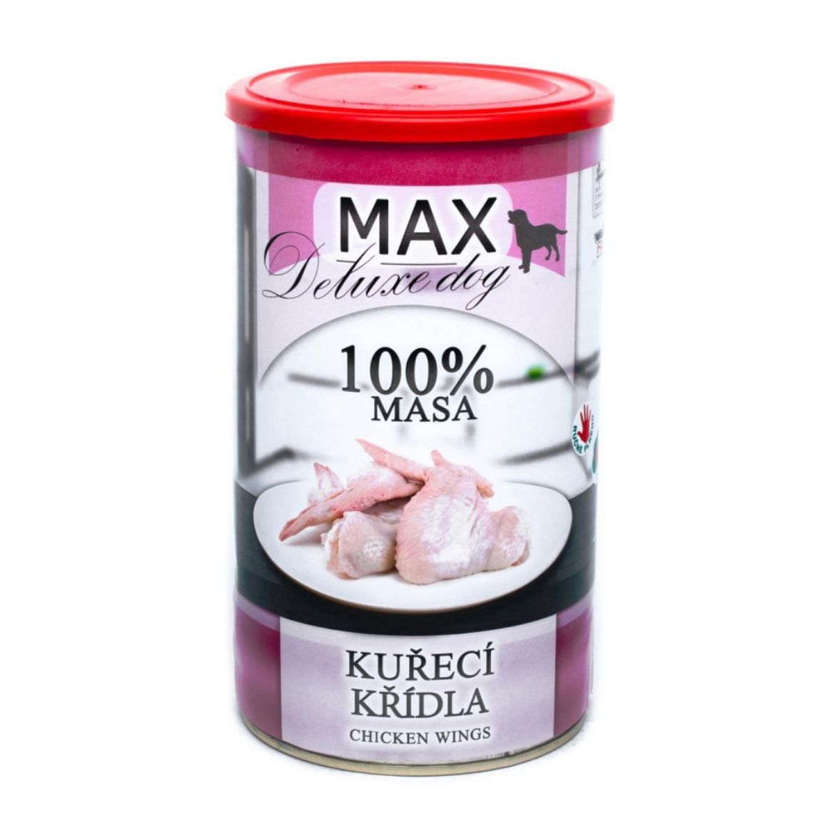 Obrázek z MAX Deluxe Dog kuřecí křídla, konzerva 1200 g 