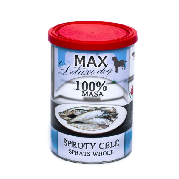 Obrázek MAX Deluxe Dog šproty celé, konzerva 400 g