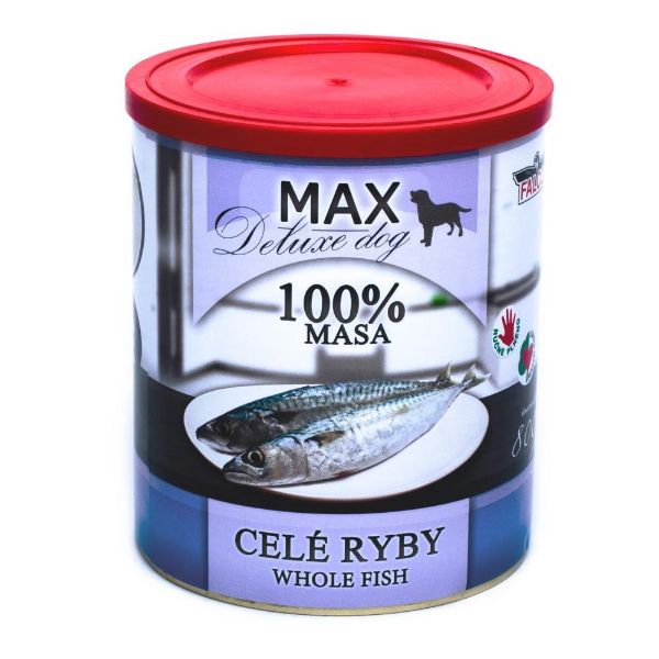 Obrázek MAX Deluxe Dog celé ryby, konzerva 800 g