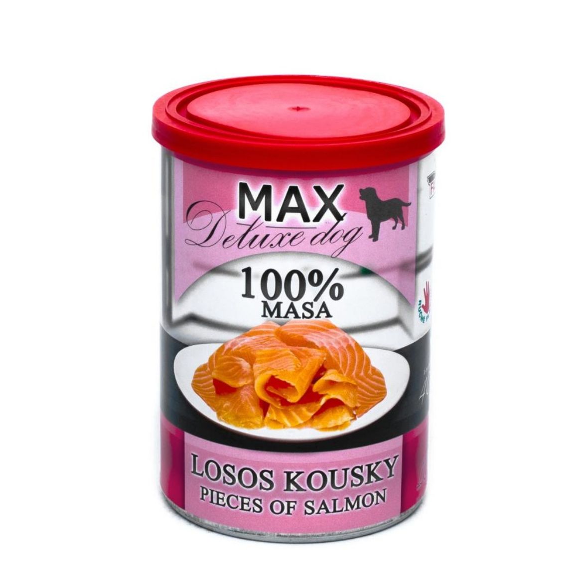 Obrázek z MAX Deluxe Dog losos kousky, konzerva 400 g 