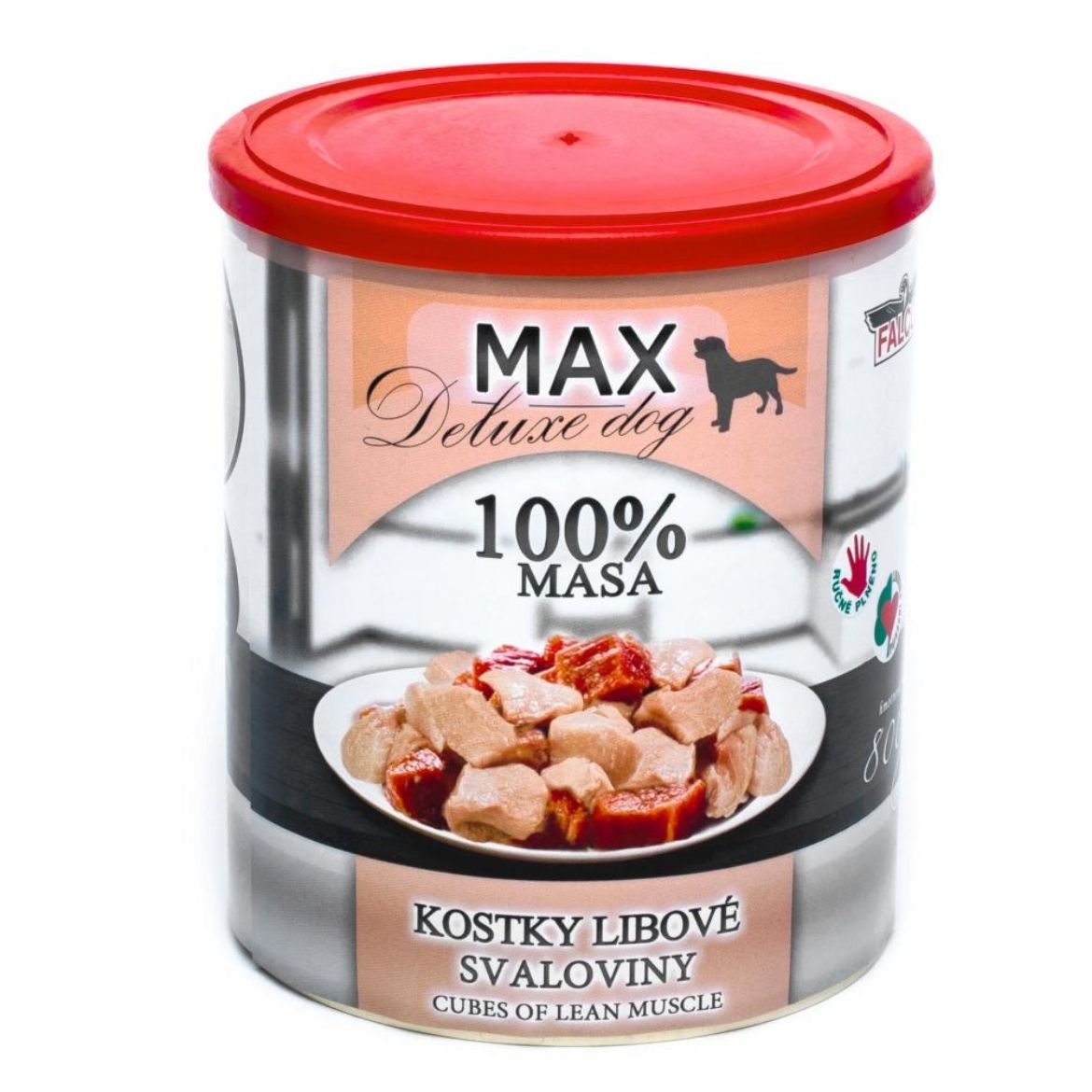 Obrázek z MAX Deluxe Dog kostky libové svaloviny, konzerva 800 g 