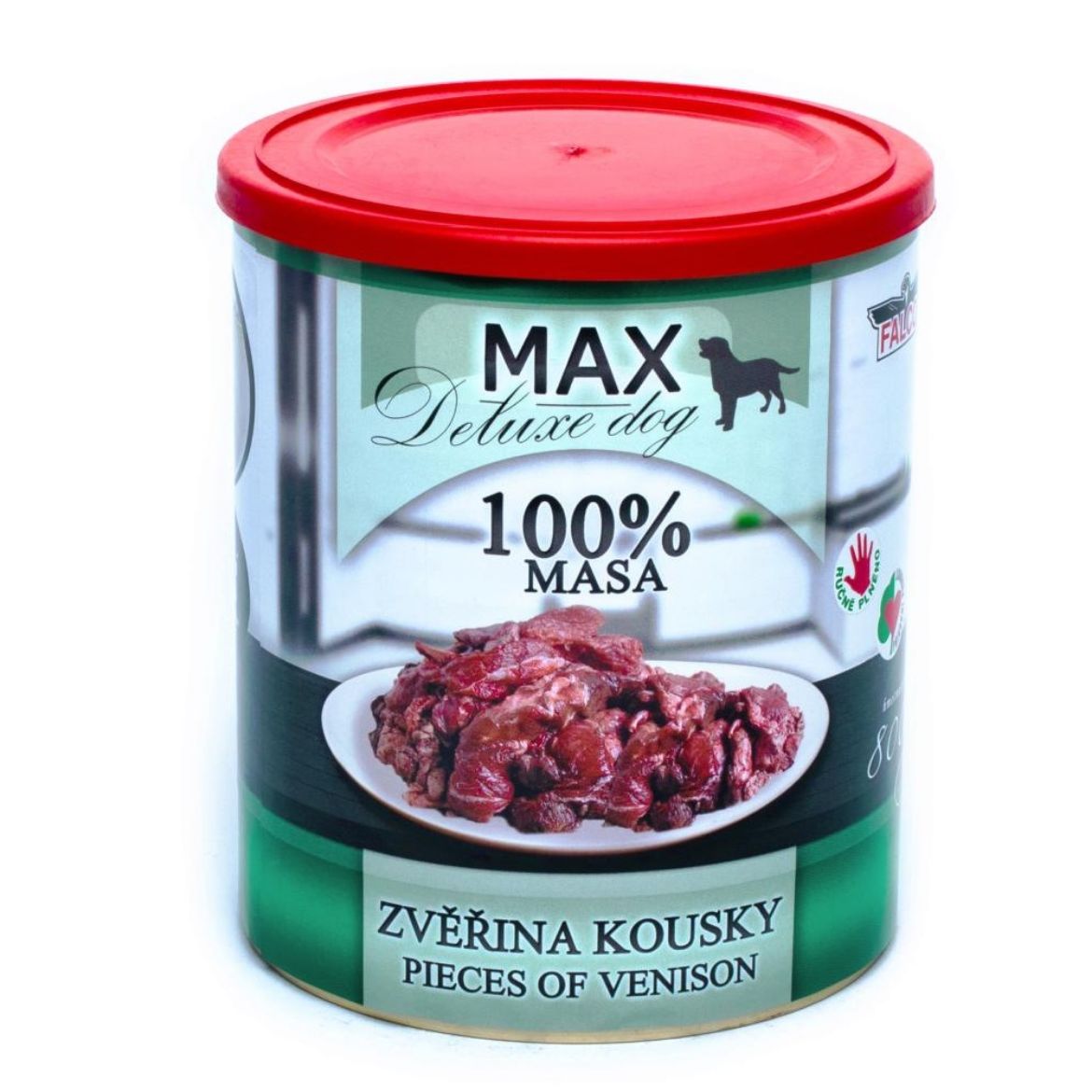 Obrázek z MAX Deluxe Dog zvěřina kousky, konzerva 800 g 