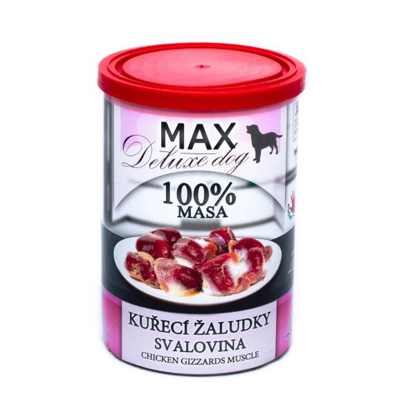 Obrázek MAX Deluxe Dog kuřecí žaludky - svalovina, konzerva 400 g