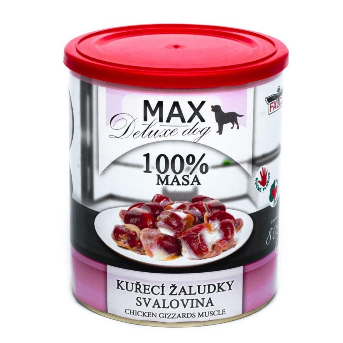 Obrázek z MAX Deluxe Dog kuřecí žaludky - svalovina, konzerva 800 g 