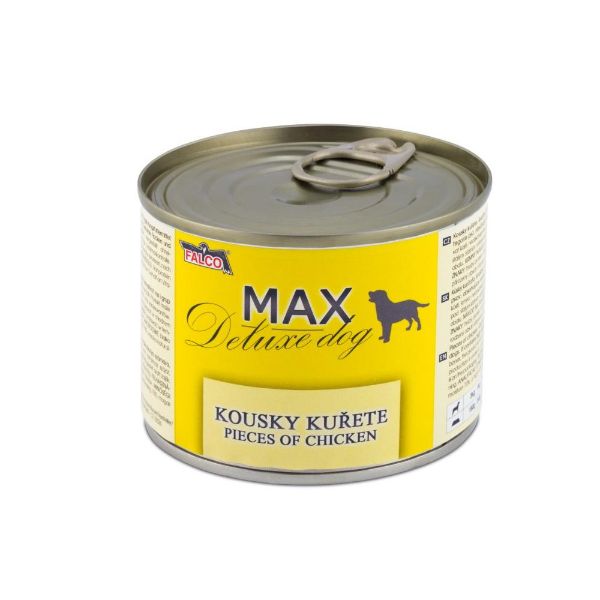 Obrázek MAX Deluxe Dog kousky kuřete, konzerva 200 g