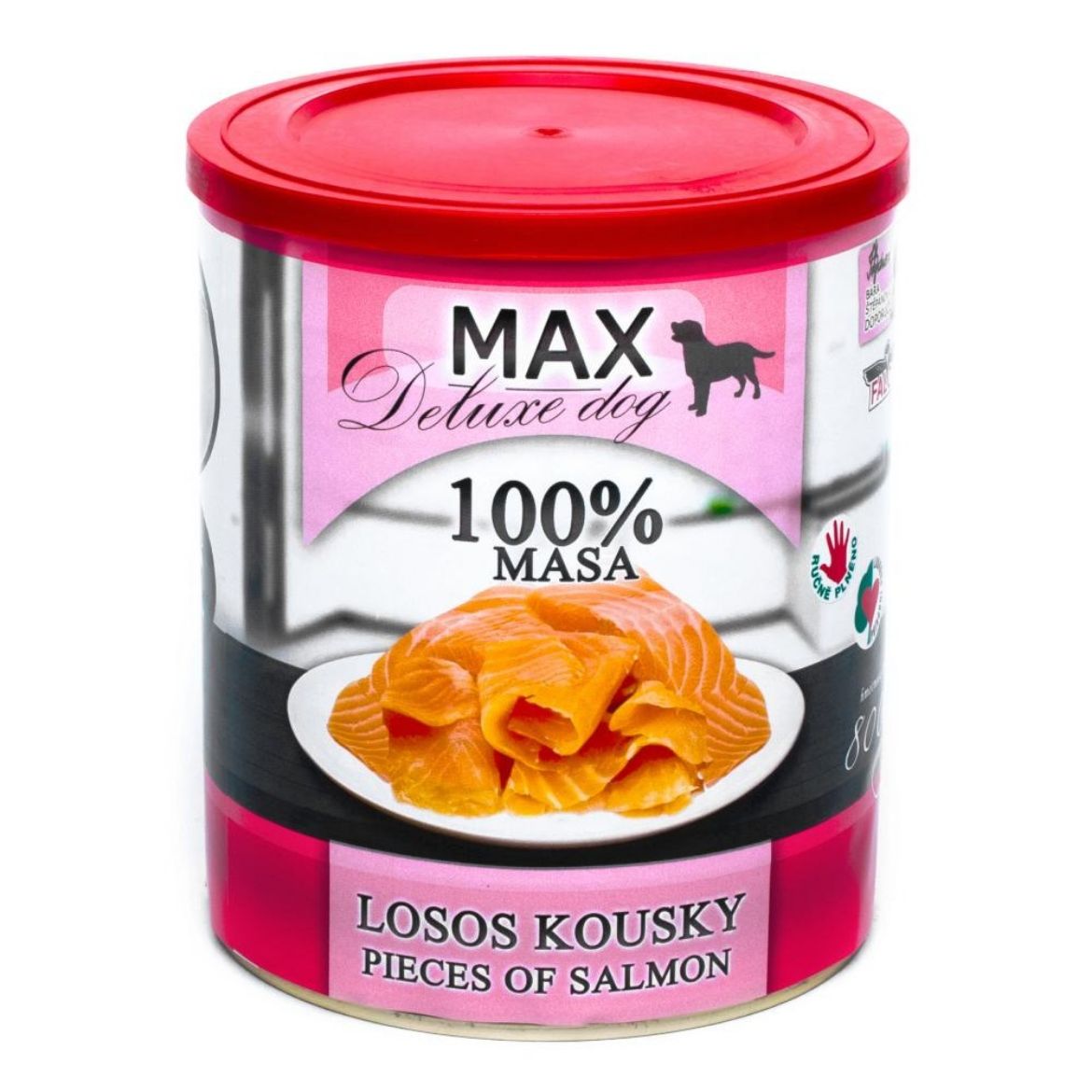 Obrázek z MAX Deluxe Dog losos kousky, konzerva 800 g 