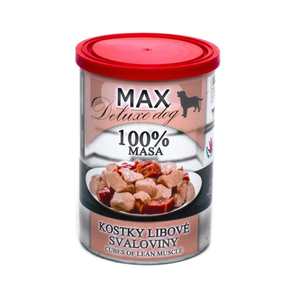 Obrázek z MAX Deluxe Dog kostky libové svaloviny, konzerva 400 g 