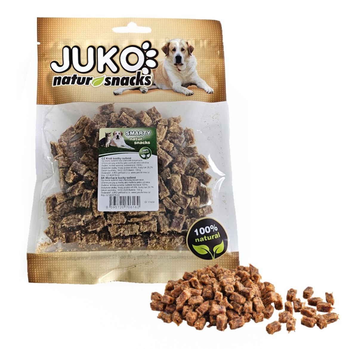Obrázek z Krůtí maso kostky sušené JUKO 100 g  