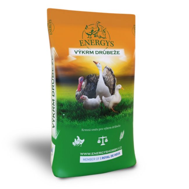 krmivo pro výkrm brojlerů Energys brojler Midi Forte granule od 15.dne stáří