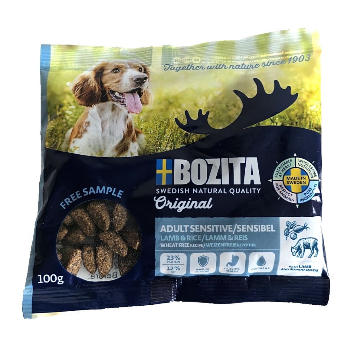 Obrázek z Vzorek Bozita Dog Adult Sensitive Lamb 100 g 